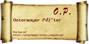 Ostermayer Péter névjegykártya