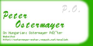 peter ostermayer business card